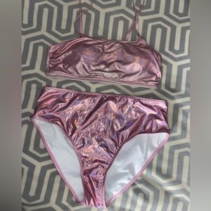 Pink Holographic Swimsuit